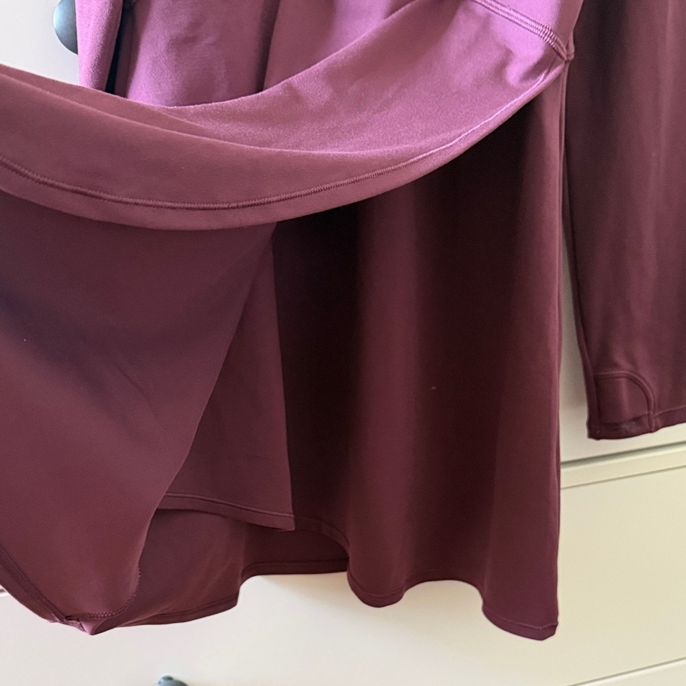 Athleta Burgundy Long Sleeve Chit Chat Dress - Picture 5 of 7